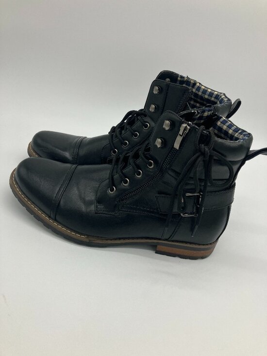 Bruno Marc Other - Bruno Marc Philly-3 Lace Up And Zipper Black Boots Mens Sz 10.5